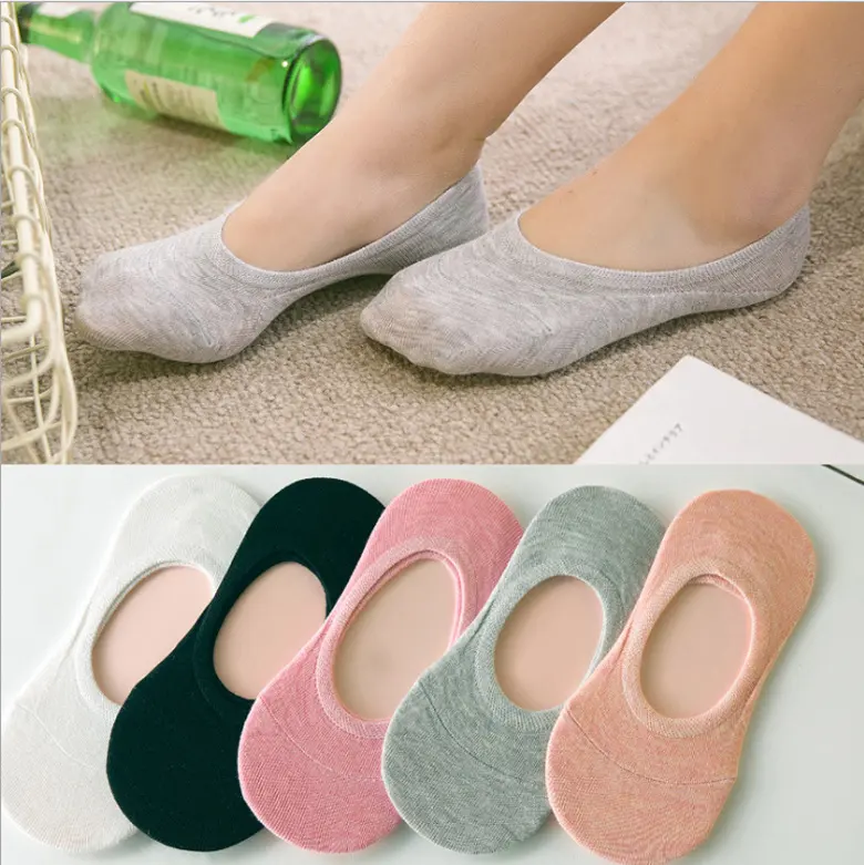 Women's Solid Color Socks Low Cut Shallow Mouth Leisure