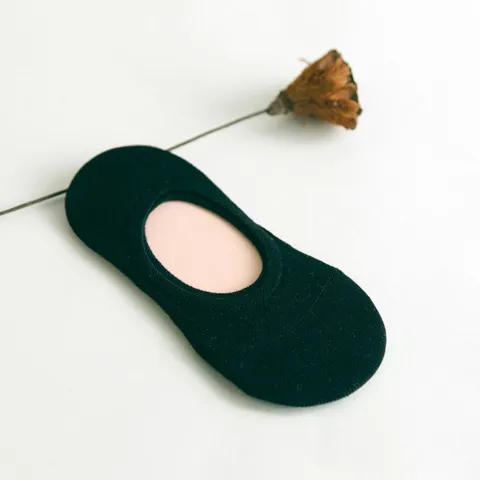 Women's Solid Color Socks Low Cut Shallow Mouth Leisure Boat Socks Black - Shop at LoveMi