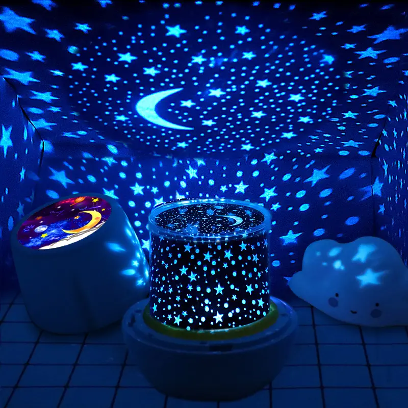 Projector Night Light Creative Romantic Rotating Bedroom Light