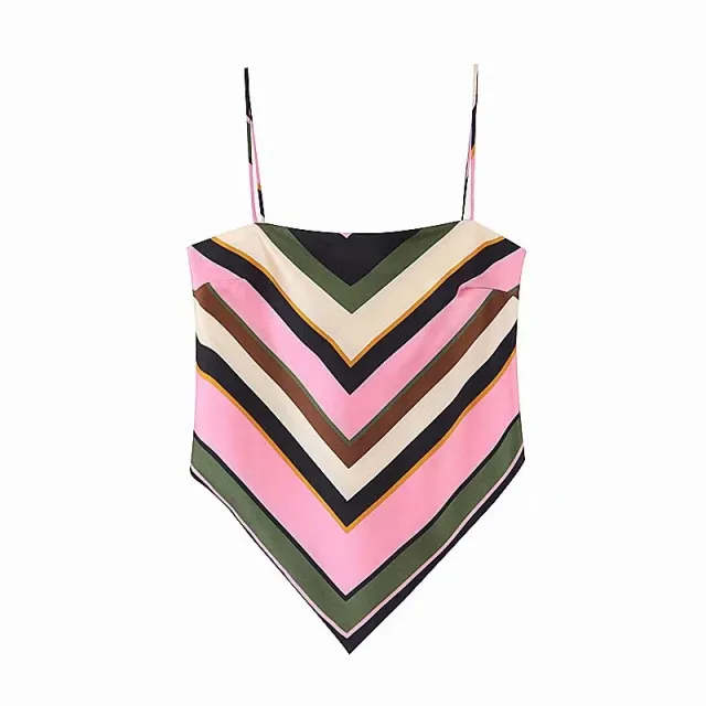 Shirt CAMIS Vest Spaghetti Strap Fashion Top Retro Sexy 2092Stripes - Shop at LoveMi