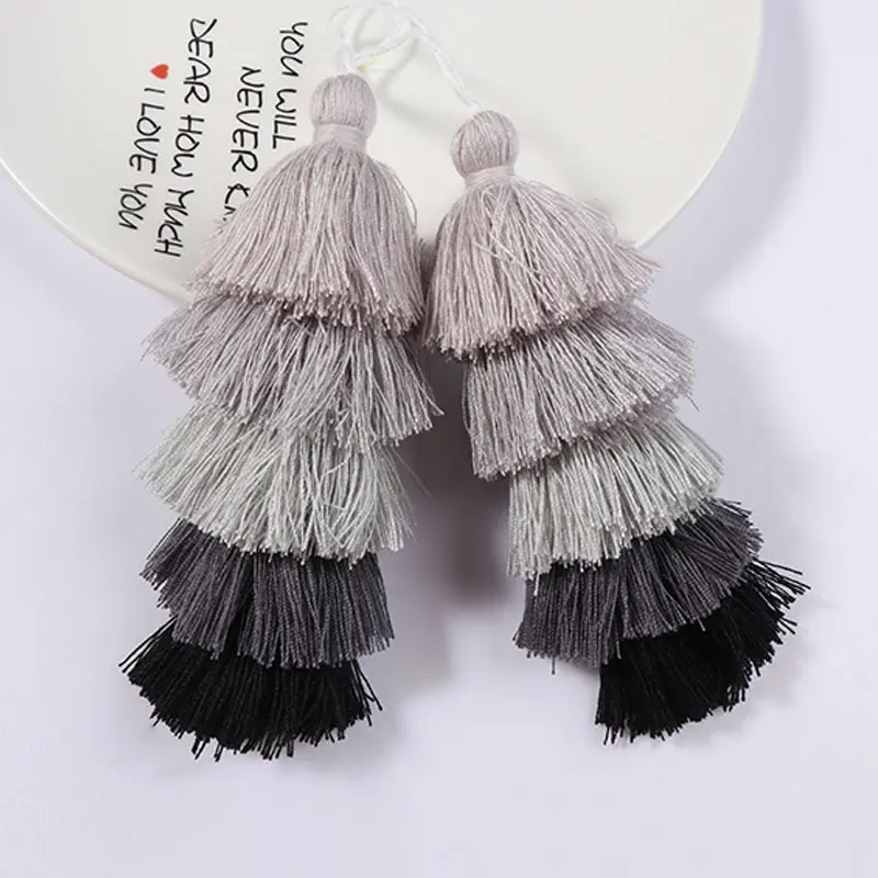 Five-Layer Colorful Polyester-Cotton Tassel Tassel, Exquisite Big
