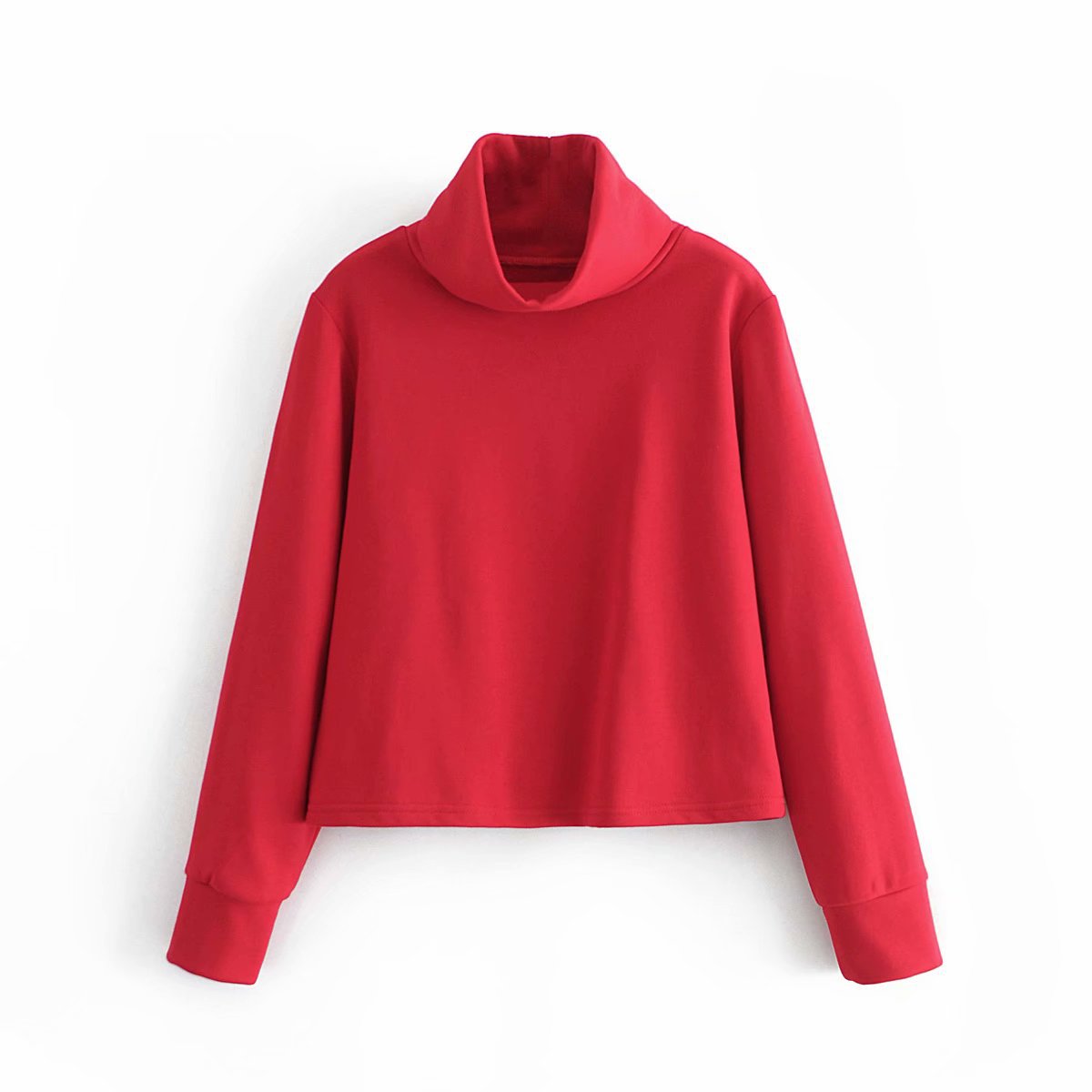 Title 1, Simple Loose High Neck Long Sleeve Sweater