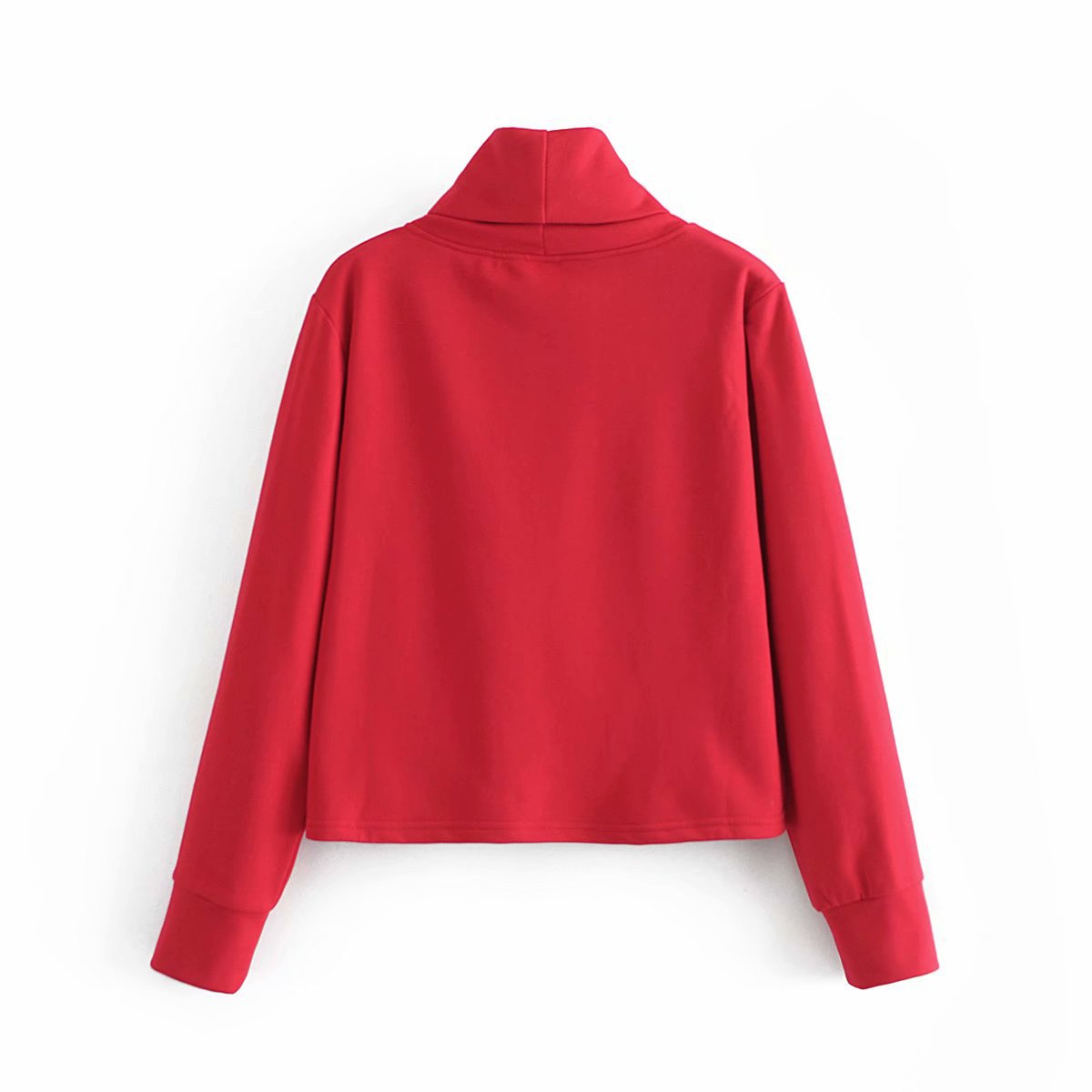 Title 2, Simple Loose High Neck Long Sleeve Sweater