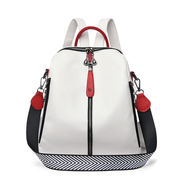 New Women Backpacks Soft Leather Backpack Fashion White - Shop at LoveMi