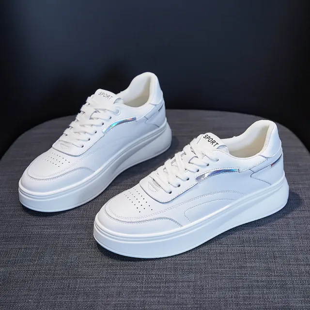 Comfortable Low top Daddy Casual Sneakers White - Shop at LoveMi