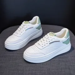Comfortable Low-top Daddy Casual Sneakers - Green - View 1