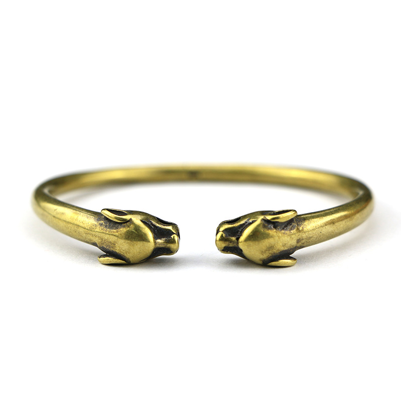 Punk Brass Leopard Bangles Bracelet For Men Jewelry — foto 2