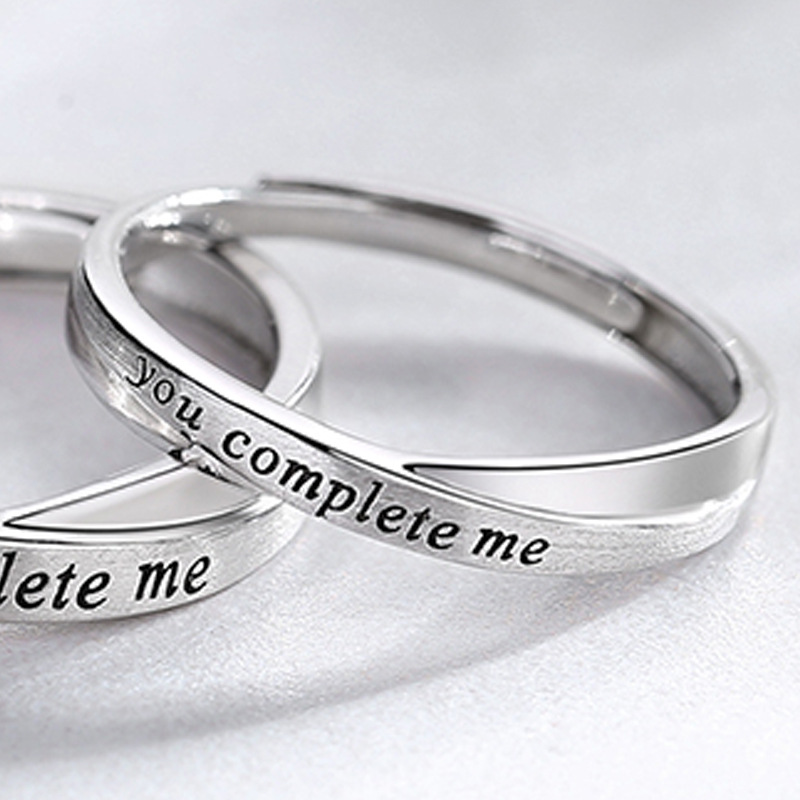 Title 1, You Complete Me Couple Hand Rope Sterling Silver