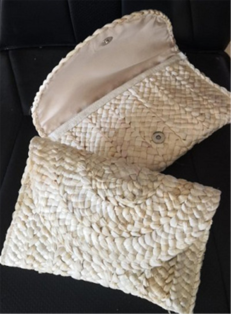Corn Husk Clutch Straw Woven Leisure Bag