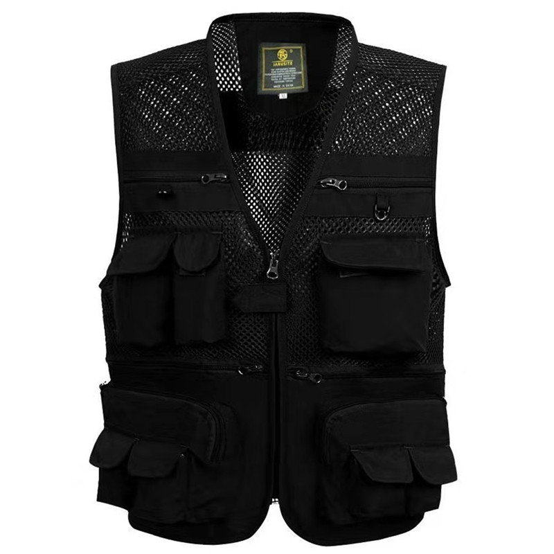 Xia Middle-Aged And Elderly Men'S Mesh Vest Fishing Photographer'S Vest Vest Multi-Pocket Waistcoat