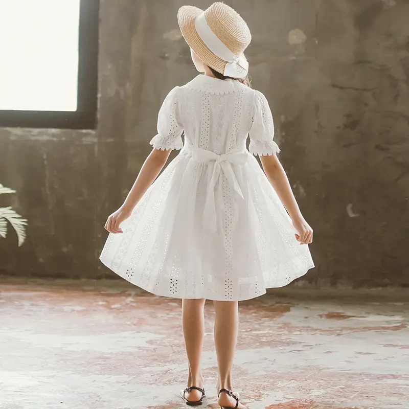 Skirt White Fairy Skirt Temperament Cotton Short-sleeved Summer Dress