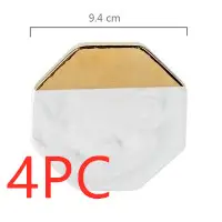 Marble gold plated ceramic coaster