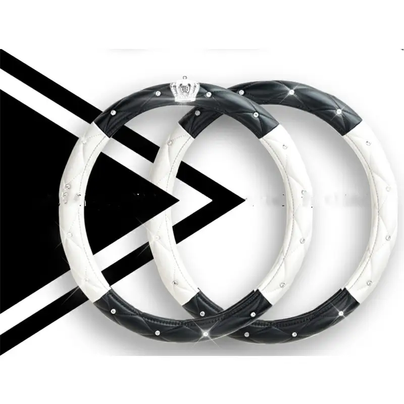 Car Steering Wheel Cover Diamond Crown Bubble Car