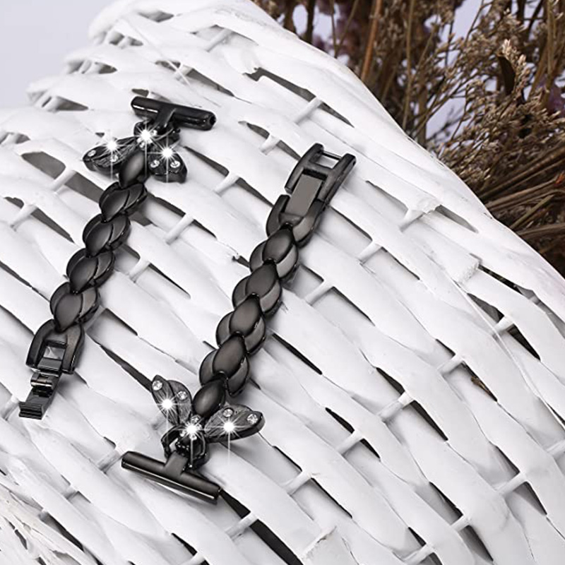 Small Bee Set Diamond Stainless Steel Watch Belt