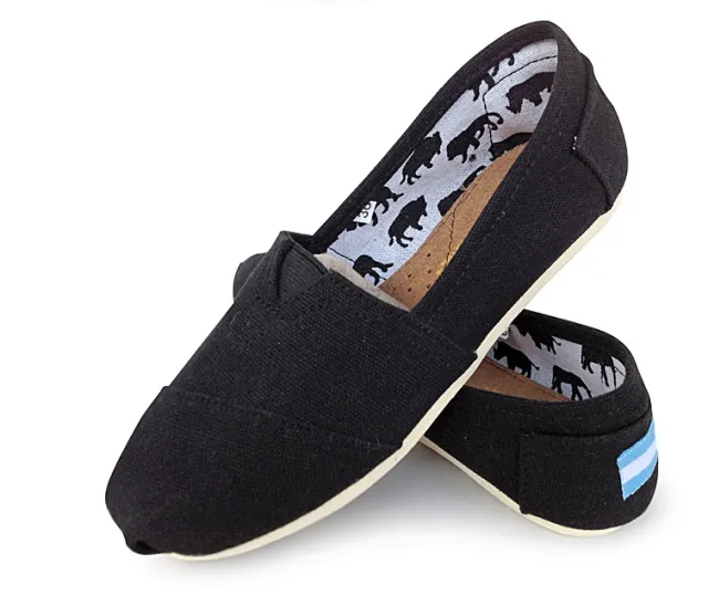 Summer New Low Cut Breathable Lazy Solid Color Couple Foot Canvas Shoes Black - Shop at LoveMi
