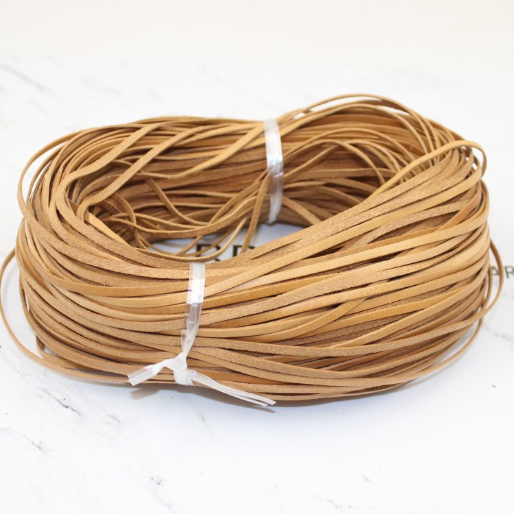 Diy Jewelry Accessories Original Color Thin First Layer Leather Strip Wrapped Knife Handle Cowhide Rope Handmade First Layer Real Cowhide Rope