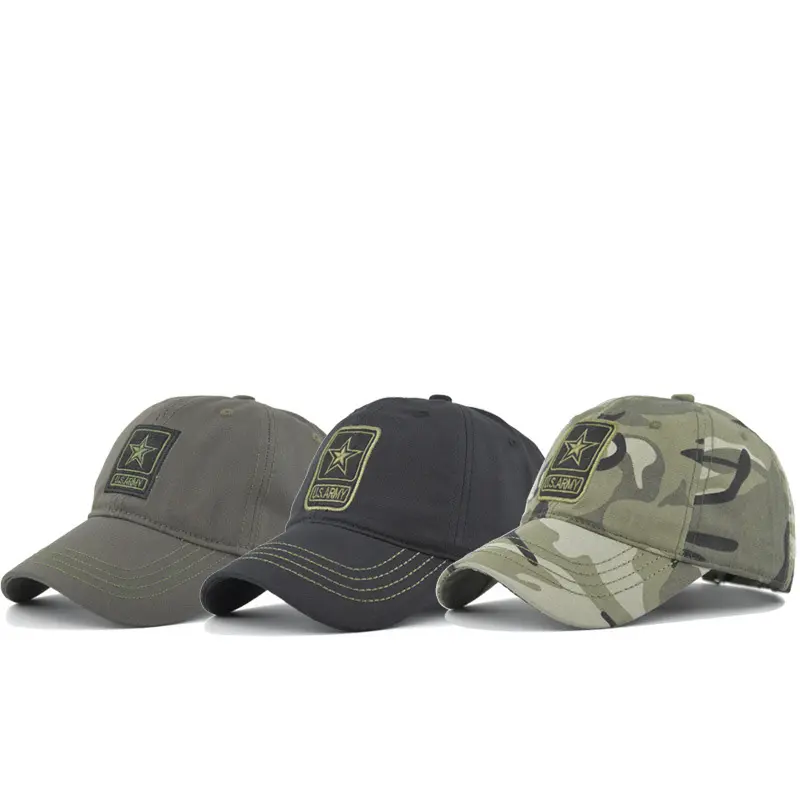 Men'S Camouflage Baseball Cap U.S.Army Embroidered Pentagram