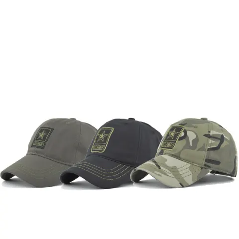 Men'S Camouflage Baseball Cap U.S.Army Embroidered Pentagram Cap Spring