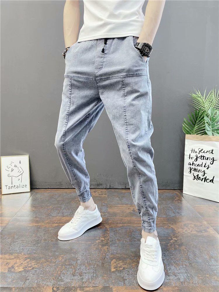 Title 8, Pantaloni Slim Corti con Elastico in Vita, Stil...