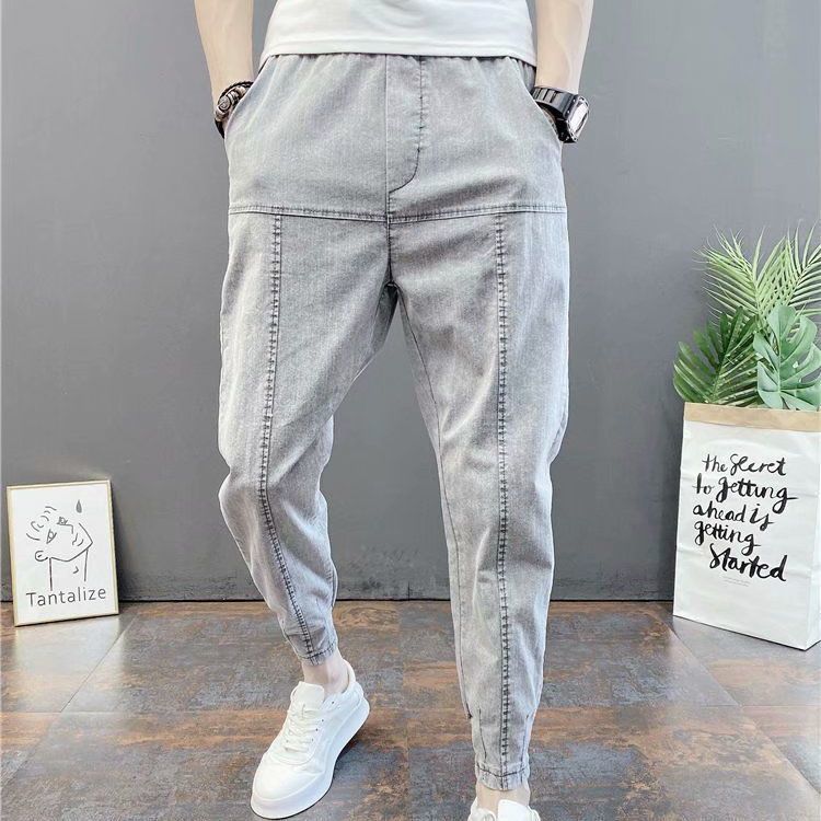 Title 2, Pantaloni Slim Corti con Elastico in Vita, Stil...