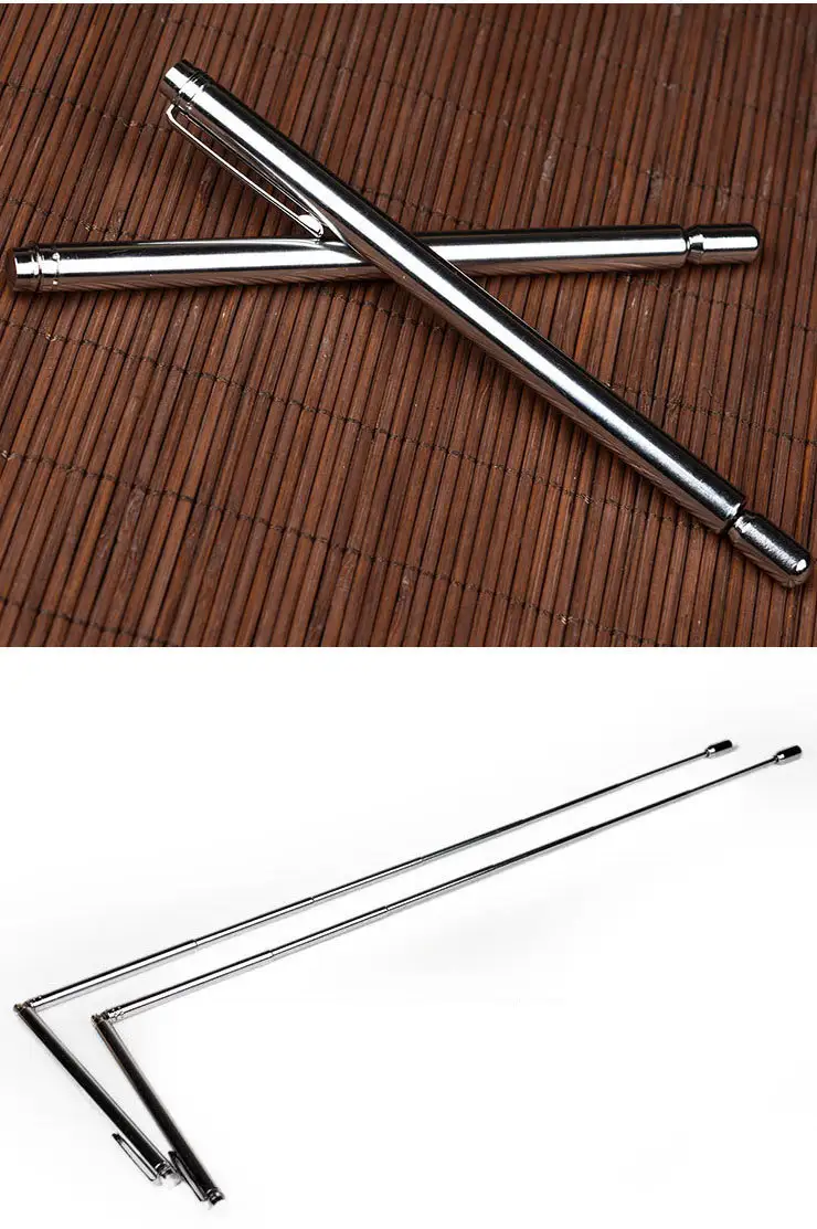 2Durable Adjustable Measuring Instrument, Divination Accessories, Stainless Steel Push Rod For Water Detector