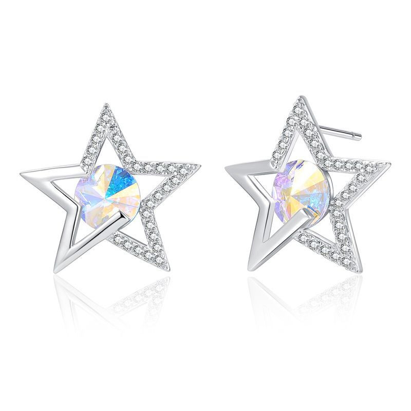 Niche Design Star Crystal Earrings