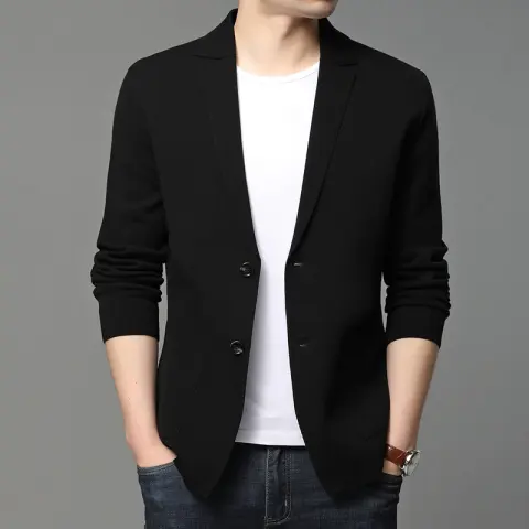 Hair Spring and Autumn Men'S T-Shirt Coat Korean Version