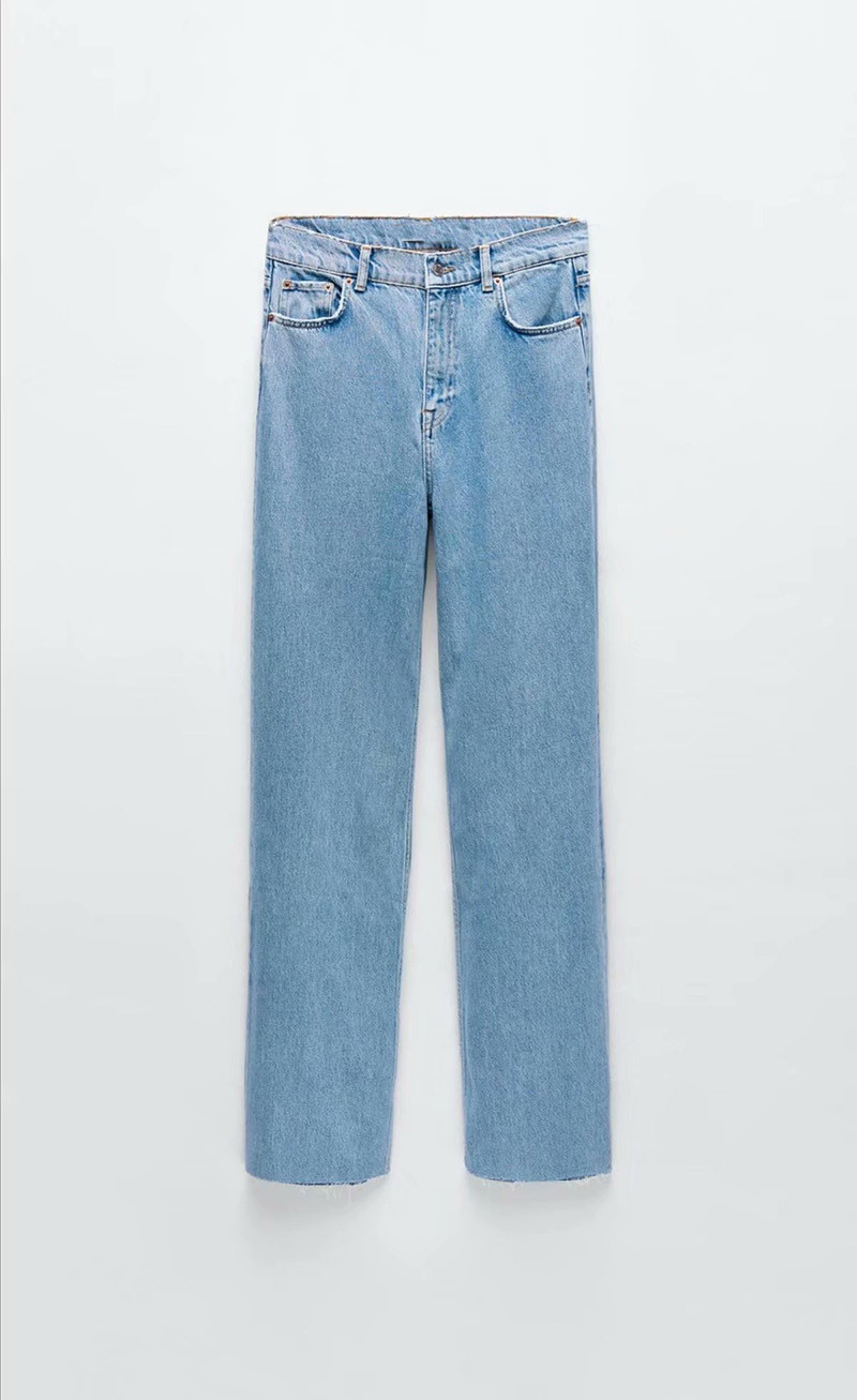 Drape Women's Original Straight leg Casual Pants Light Blue - Shop at LoveMi