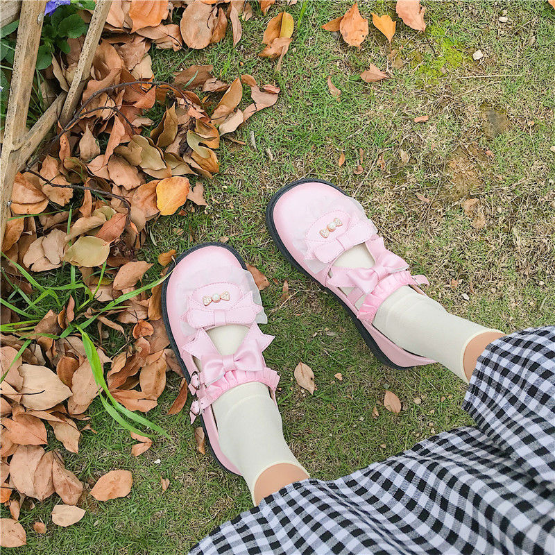 New Soft Girl Doll College Style Student Flat Bottom