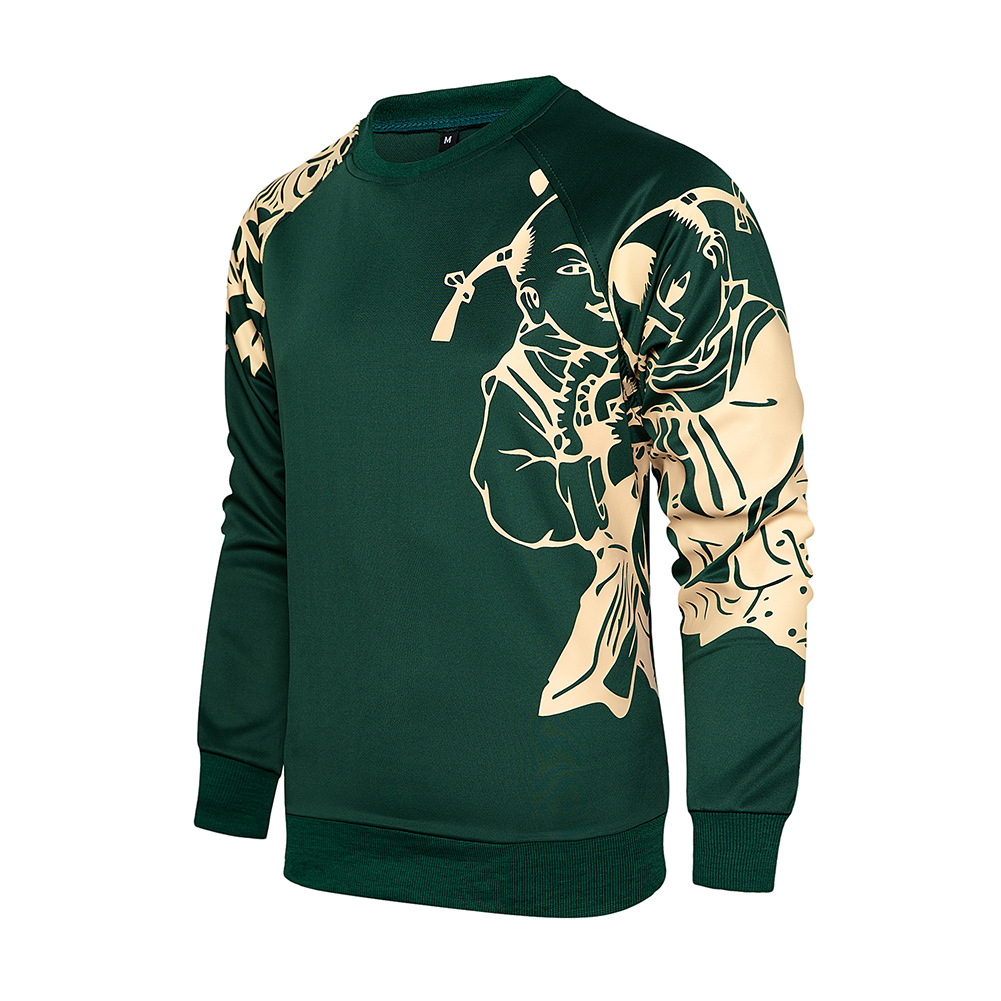 Oversized Casual Loose Men's Printed Sweater