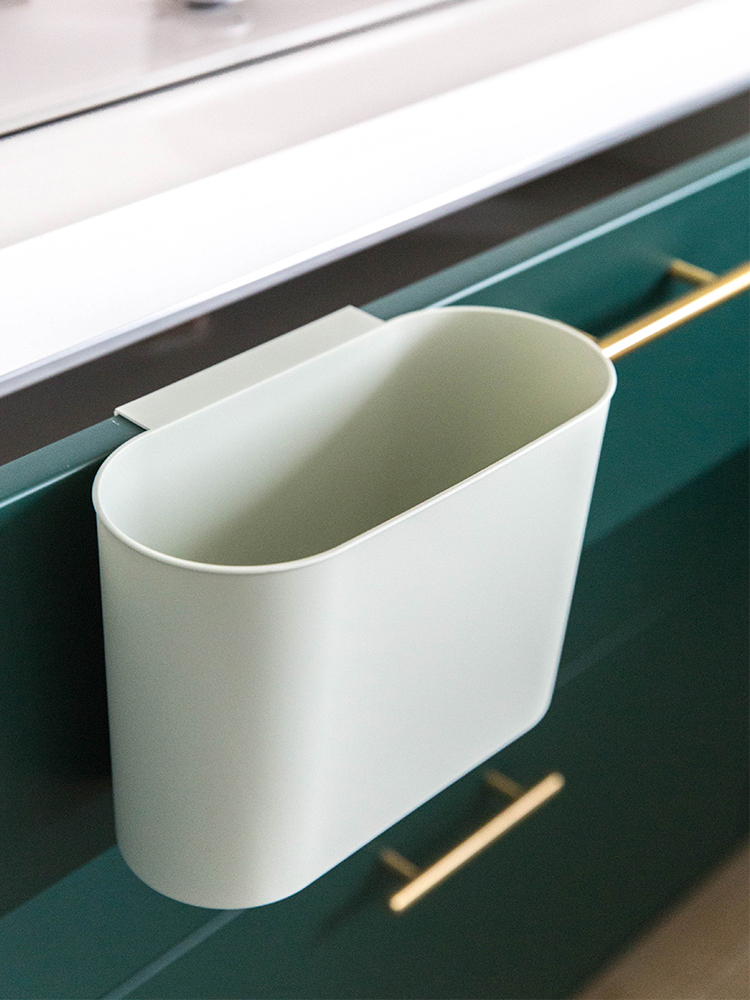Cupboard Door Dustbin Hanging Kitchen Hanging Table Side Small Household Kitchen Waste Wall Hanging Cupboard Door Paper Basket