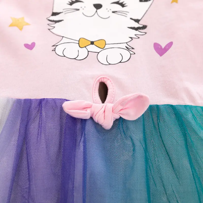 Little Maven Children'S Dress European And American Children'S Summer New Girl Dress Short-Sleeved Children'S Dress