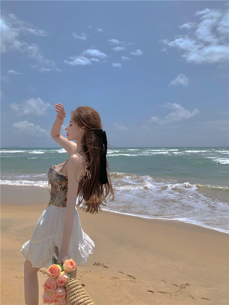 Suspender Women'S Summer Outer Wear Strap Design Sense New Floral Tight-Fitting Sexy Inner Base Short Vest Top