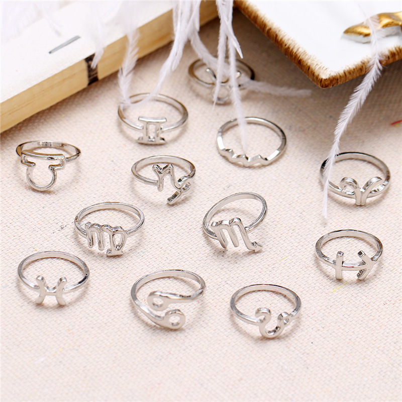 Moushang Alloy Constellation 12 Piece Ring Set