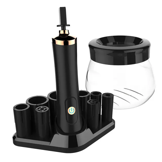 Electric Makeup Brush Cleaner Automatic Drying Electric Brush Charger Brush Cleaning Brush Quick Drying Black - Shop at LoveMi
