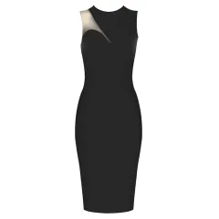 Sexy Temperament Women'S Suspender Type Sleeveless V-Neck Dress - Black - View 1