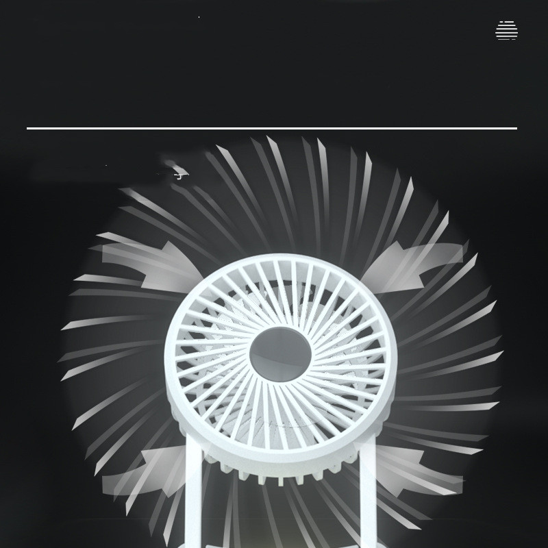 23 Hours Mini Silent Handheld Fan LED Night Light Fan Desktop Folding Small Electric Fan Portable Fan — foto 5