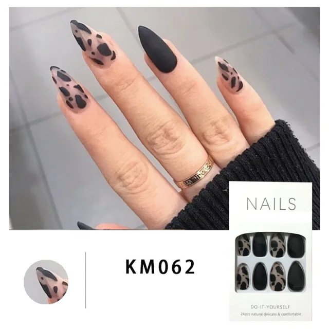 Autumn Winter Web Celebrity Nail Patch Nail Piece False Nail Leopard - Shop at LoveMi