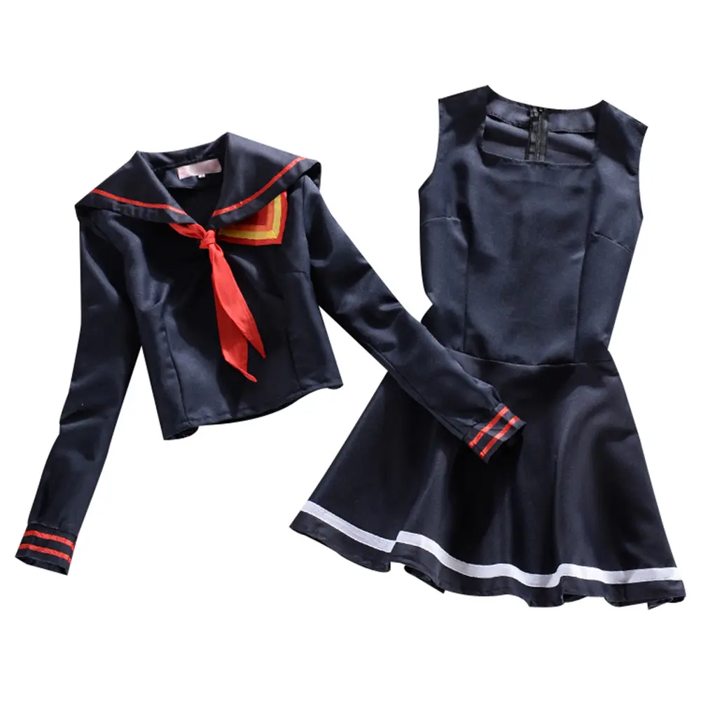 Cosplay Costume T-Shirt Skirt Sailor-Suit School-Uniform Ryuko