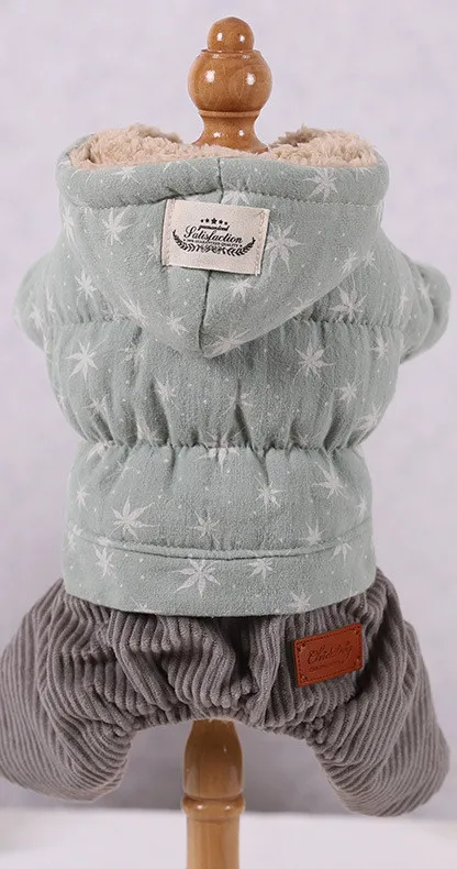 Dog Clothes Cute Padded Four Legged Clothes For Small Dogs Blue - Shop at LoveMi