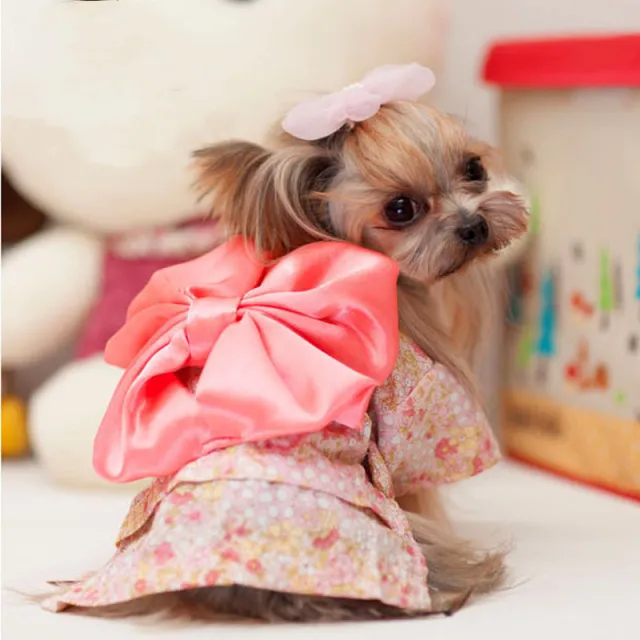 Idyllic Floral Cat Dog Pet Clothes Cherry Pink - Shop at LoveMi