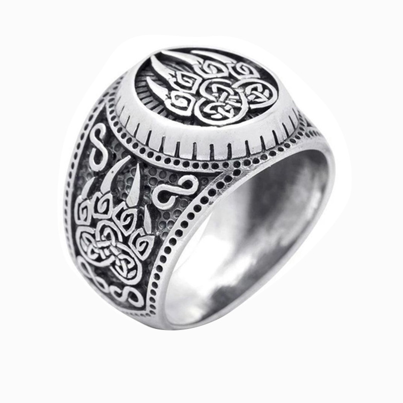 Viking Domineering Bear Claw Ring Nordic Mythology Bear Paw Thai Silver Ring