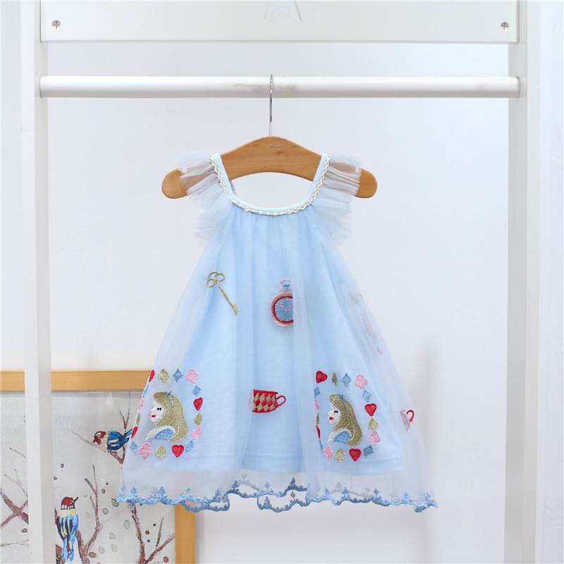 Newbornx Infantx Babyx Girlsx Dressx Cutex Lacex Toddlerx Kidsx Clothingx A-linex Princessx Embroideryx Summerx Dressx 0-2Tx 