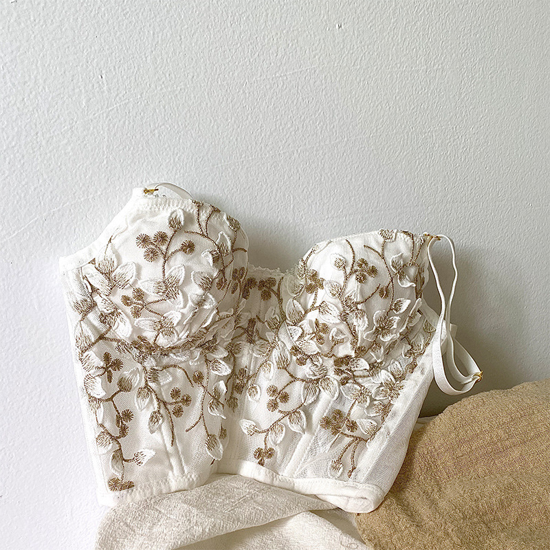 Title 3, Sense Of Embroidered Gathered Underwear Three-D...