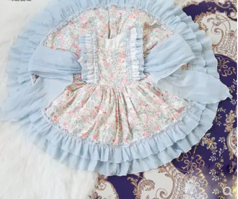 Kidsx Spanishx Dressx Forx Girlsx Babyx lolitax Princessx floralx Childrenx Birthdayx Partyx ballx gownx printedx Dreesx