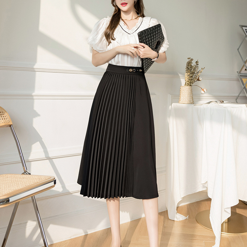 Title 4, A-line Mid-length Retro Skirt – a stylish and c...