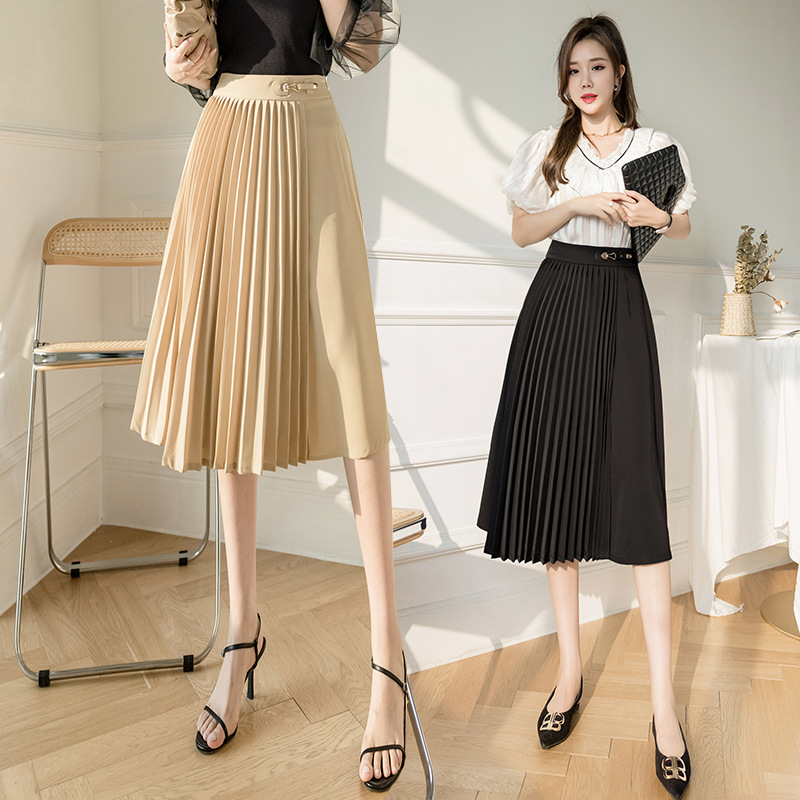A-line Mid-length Retro Skirt