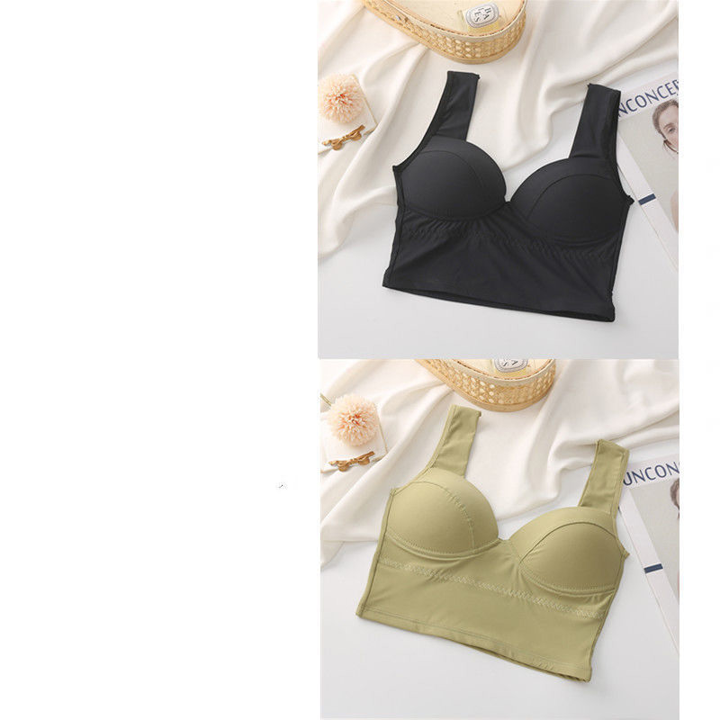 Title 3, Cotton breathable sports bra with upper support...