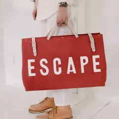 Ins Bag Travel Bag Men'S Bag Handbag Cowhide Pink Travel Bag Letter Canvas Bag - Pink - View 1