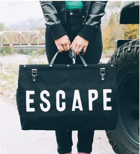 Ins Bag Travel Bag Men'S Bag Handbag Cowhide Pink Travel Bag Letter Canvas Bag Black - Shop at LoveMi